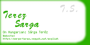 terez sarga business card